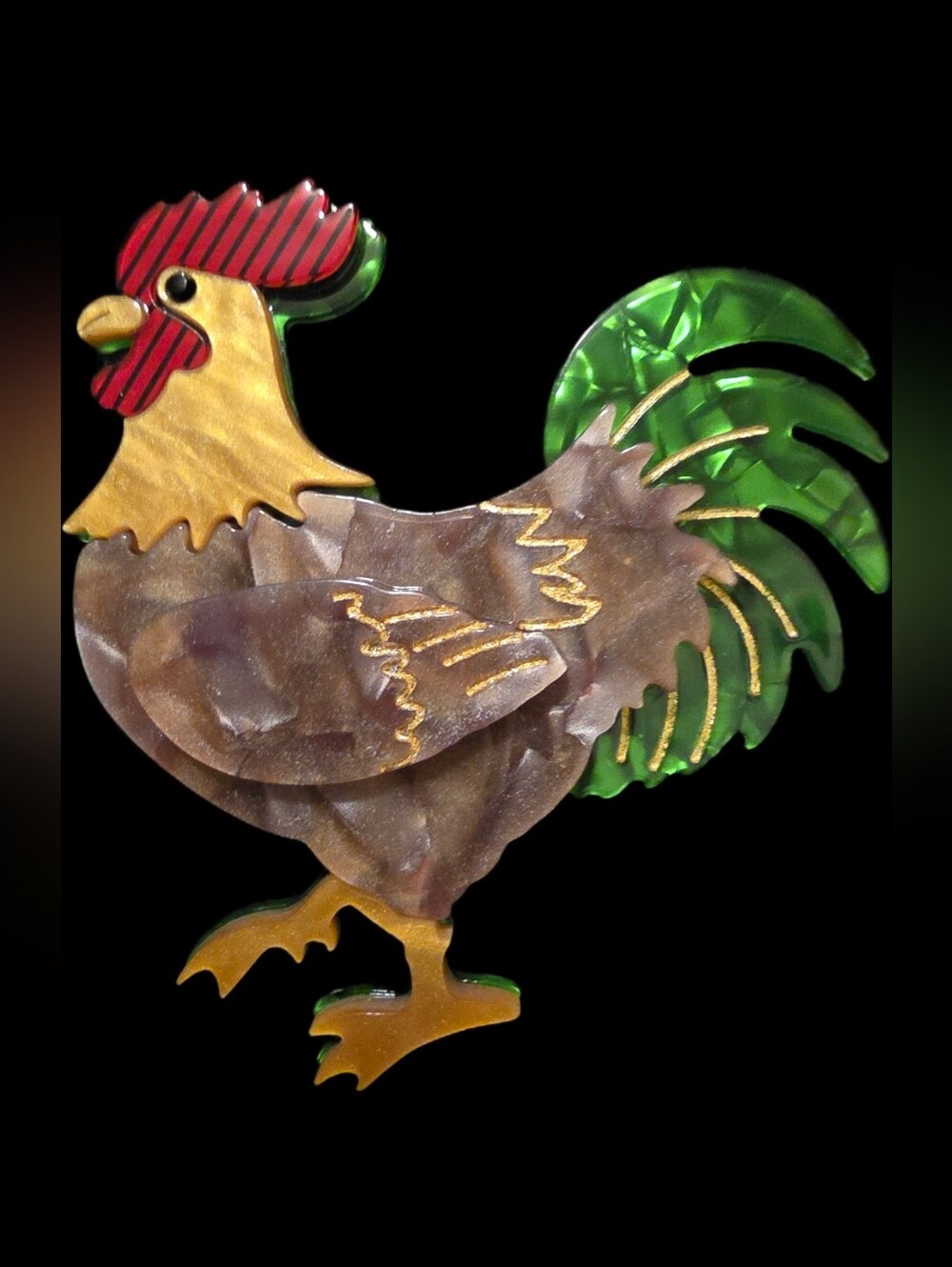 Rooster Pin/Brooch